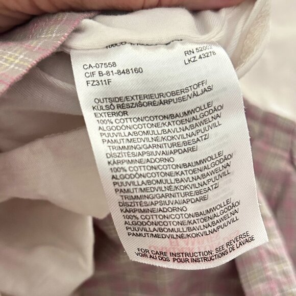 Vtg‎ Mexx Baby Dress Long Sleeve | Peter Pan Collar | Plaid Skirt | 6-9M Mauve - Picture 7 of 7